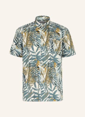 Barbour Košile S Krátkým Rukávem Gleaston Relaxed Fit petrolejová / velbloudí / krémová