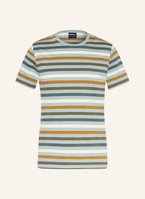 Barbour Tričko Rokeby šedá / tmavě oranžová / bílá