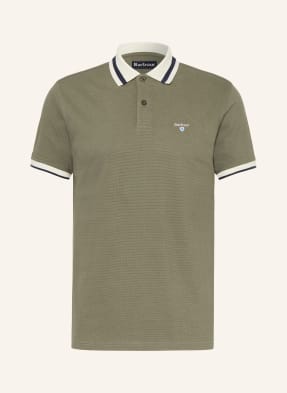 Barbour Piqué Polokošile Anthorn khaki / krémová
