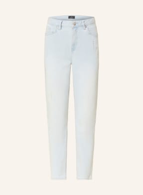 Monari Cropped Jeans Mit Schmucksteinen blau