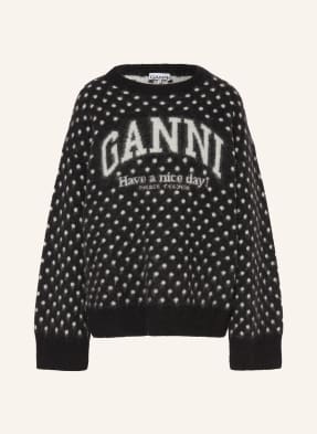 Ganni Oversized-Pullover Mit Alpaka schwarz