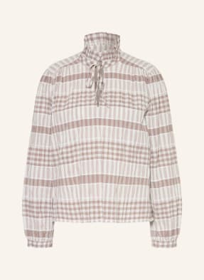 Barbour Blůza S Volánky hnědá / krémová