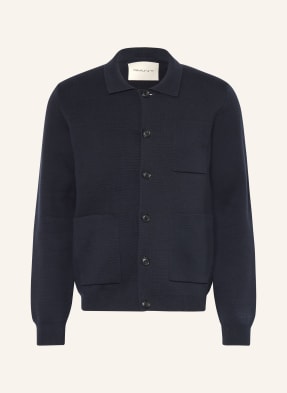 Gant Pletená Overshirt tmavě modrá
