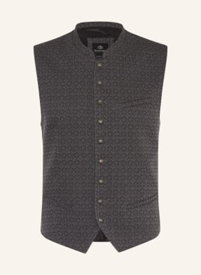 Hammerschmid Tradiční Vesta Rupert Slim Fit tmavě šedá / černá