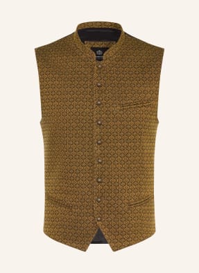 Hammerschmid Tradiční Vesta Xaver Slim Fit koňaková / tmavě hnědá / černá