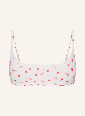 Skims Bustier Lightweight Cotton snow arrowed hearts
