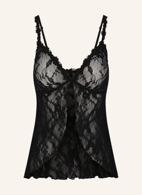 Skims Lounge Top Stretch Lace soot