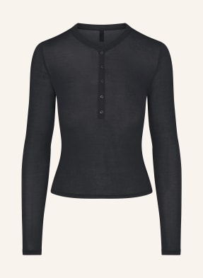 Skims Lounge Tričko Sheer Modal onyx