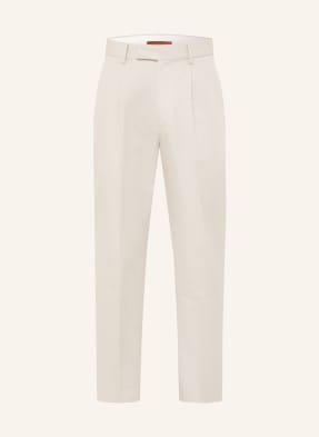 Zegna Kalhoty Pleated Fit béžová