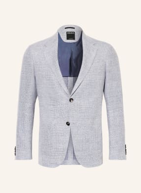 Zegna Lněné Sako Extra Slim Fit černošedá