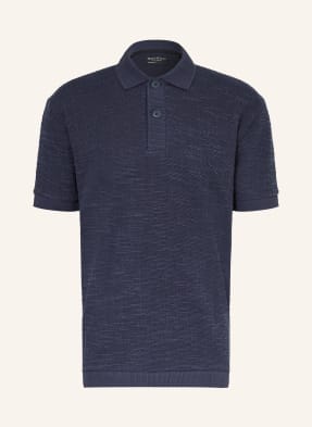 Marc O'polo Strick-Poloshirt Relaxed Fit blau