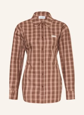 Oh April Oversized Košile Lilia hnědá / světle hnědá
