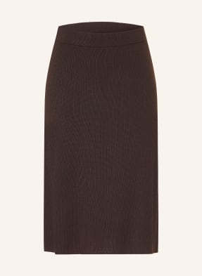 Stylein Pletená Sukně Pearla Z Merino Vlny tmavě hnědá