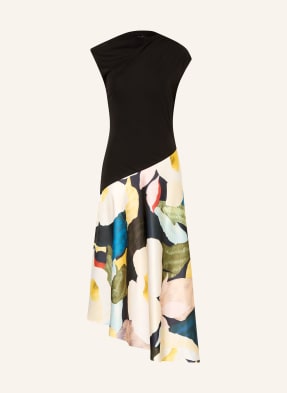 Ted Baker Šaty Aeslyn Z Kombinace Materiálů černá / krémová / žlutá