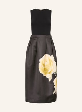 Ted Baker Šaty Verinie Z Kombinace Materiálů černá / žlutá / zelená