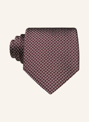 Zegna Kravata tmavě červená / bílá