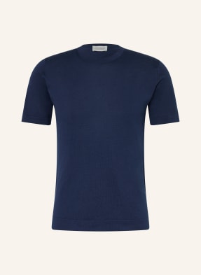 John Smedley Tričko Lorca tmavě modrá