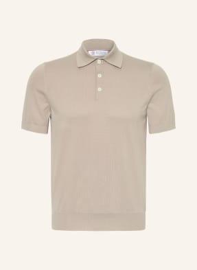 Brunello Cucinelli Jersey-Poloshirt beige