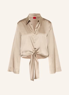 Hugo Satinbluse Errika beige