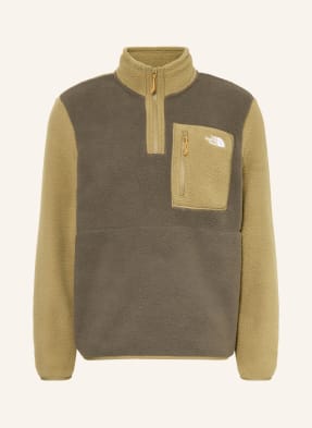 The North Face Fleecový Svetr S Kapucí Yumiori khaki / olivová