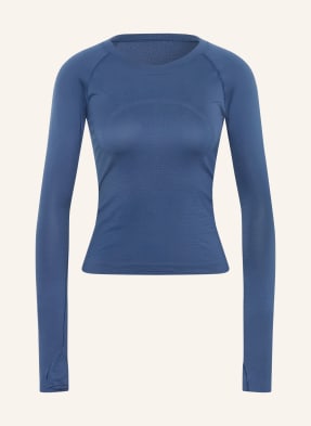 Lululemon Běžecké Tričko Swiftly Tech Ls 2.0 modrá