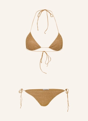 Oséree Bikiny S Trojúhelníkovým Horním Dílem Lumiere S Třpytivou Přízí zlatá