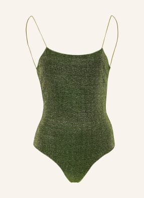 Oséree Plavky Lumiere Maillot S Třpytivou Přízí zelená / zlatá