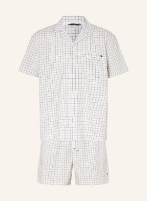 Tommy Hilfiger Krátké Pyžamo bílá / tmavě šedá
