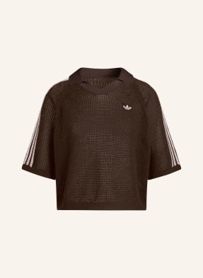Adidas Originals Strick-Poloshirt Knitted Crochet Polo braun