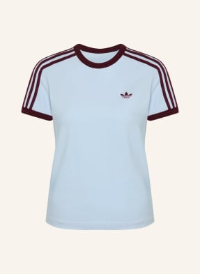 Adidas Originals Tričko 3 Stripes Slim Tee tmavě modrá / tmavě červená