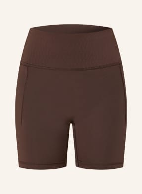 Adidas Legíny Optimé Primelift Short tmavě hnědá