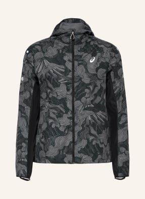 Asics Běžecká Bunda Fujitrail Packable černá / šedá