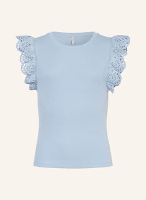 Only Top Mit Lochspitze blau