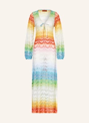 Missoni Plážové Šaty S Třpytivou Přízí tyrkysová / oranžová / bílá