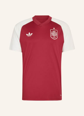 Adidas Rozcvičovací Tričko Španělsko – Venku tmavě červená / bílá
