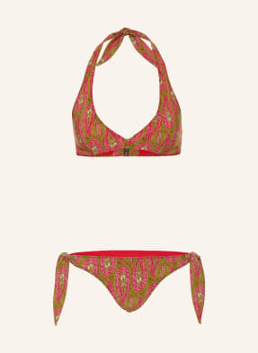 Etro Bikiny S Vázáním Za Krkem růžová / světle zelená / bílá