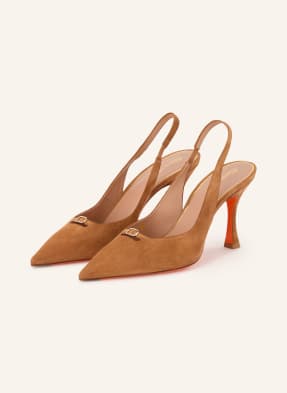 Santoni Lodičky Sabine koňaková / zlatá