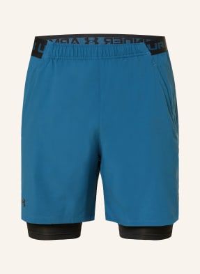 Under Armour Tréninkové Šortky 2 V 1 Ua Vanish modrá / černá