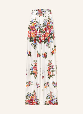 Dolce & Gabbana Marlenehose Aus Seide weiss