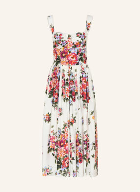 Dolce & Gabbana Šaty bílá / červená / tmavě zelená