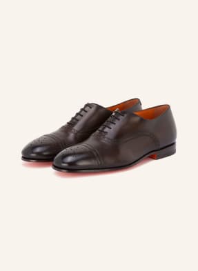 Santoni Šněrovací Boty Gentry tmavě hnědá