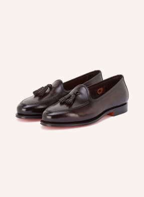 Santoni Mokasíny Andrew tmavě hnědá