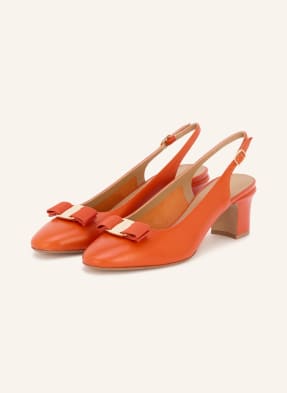 Ferragamo Lodičky New Vara tmavě oranžová
