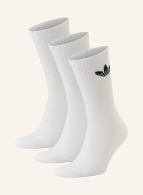 Adidas Originals 3er-Pack Socken Trefoil Cushion Crew weiss