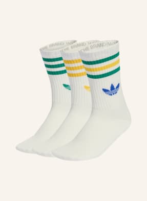 Adidas Originals 3er-Pack Socken 3streifen Crew weiss