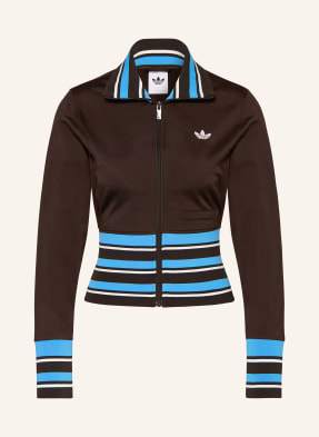 Adidas Originals Mikina Vintage Tt tmavě hnědá / modrá / bílá