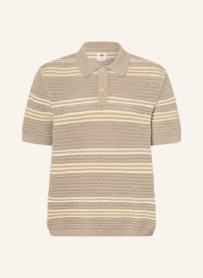 Levi's® Pletené Polo Tričko Laguna černošedá / tmavě žlutá / bílá