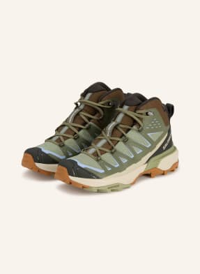 Salomon Turistické Boty X Ultra 360 Edge Mid Gtx tmavě zelená / světle fialová / světle zelená