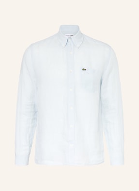 Lacoste Leinenhemd Regular Fit blau
