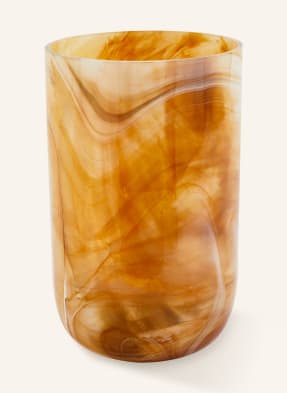 Polspotten Váza Marbled Glass Medium žlutá / tmavě oranžová / tmavě žlutá